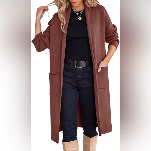 NWT Chestnut Brown Coatigan - Picture 9 of 10